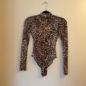 Cheetah Print Sheer Bodysuit